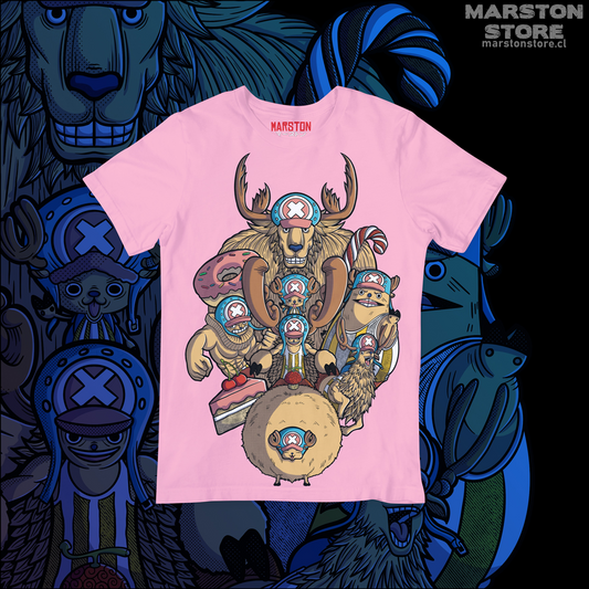 Polera rosada One Piece con diseño de Tony Tony Chopper