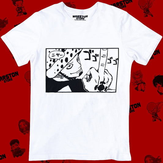 Polera blanca One Piece con diseño de Trafalgar D. Water Law