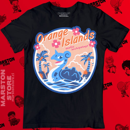 Polera negra de Pokémon con diseño de Lapras