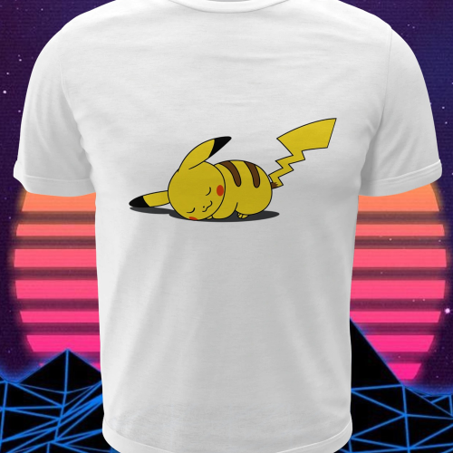 Polera blanca de Pokémon con diseño de Pikachu