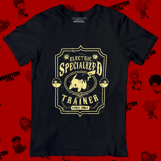 Polera negra de Pokémon con diseño de Pikachu