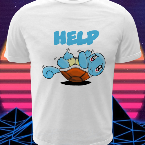 Polera blanca de Pokémon con diseño de Squirtle