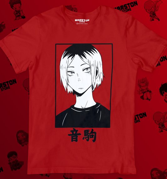 Polera roja de Haikyuu!! con Kenma Kozume