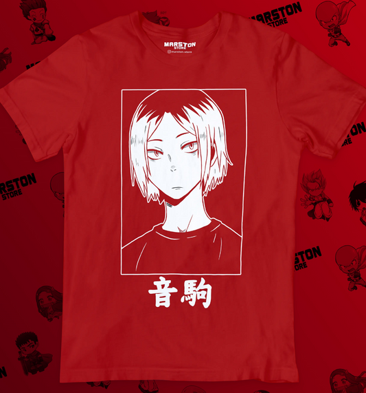 Polera roja de Haikyuu!! con Kenma Kozume
