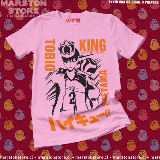 Polera rosada de Haikyuu!! con diseño anime