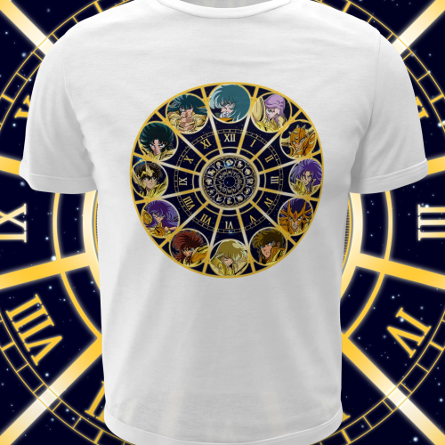Polera blanca de Saint Seiya / Los Caballeros del Zodiaco