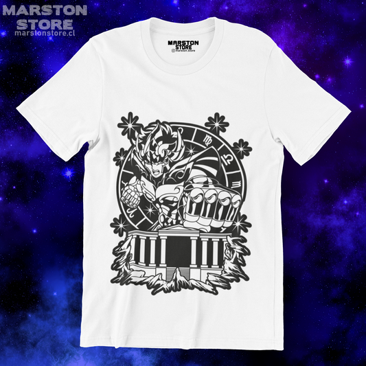 Polera blanca de Saint Seiya / Los Caballeros del Zodiaco