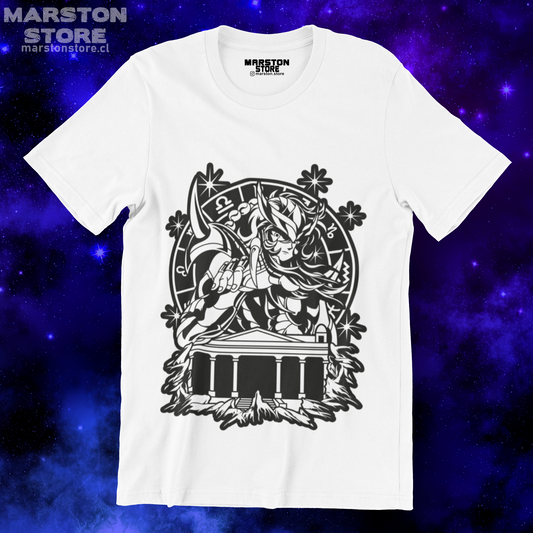 Polera blanca de Saint Seiya / Los Caballeros del Zodiaco