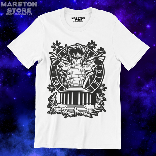 Polera blanca de Saint Seiya / Los Caballeros del Zodiaco