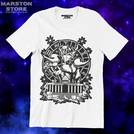 Polera blanca de Saint Seiya / Los Caballeros del Zodiaco