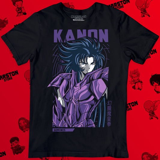 Polera negra de Saint Seiya / Los Caballeros del Zodiaco con Kanon de Géminis