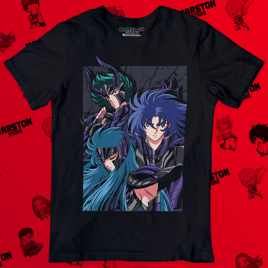 Polera negra de Saint Seiya / Los Caballeros del Zodiaco