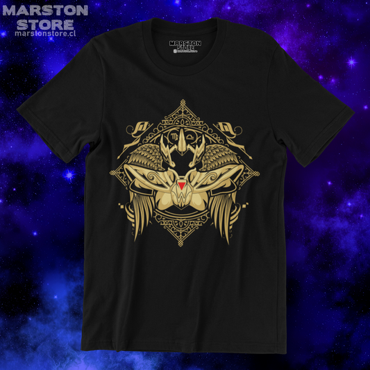 Polera negra de Saint Seiya / Los Caballeros del Zodiaco con diseño de Sagitario