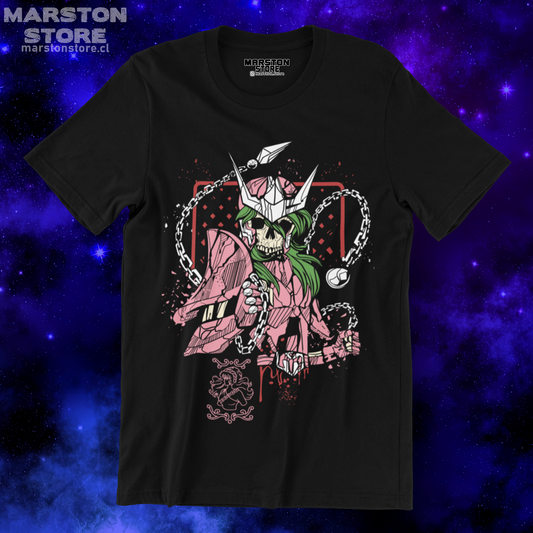 Polera negra de Saint Seiya / Los Caballeros del Zodiaco con Shun de Andrómeda