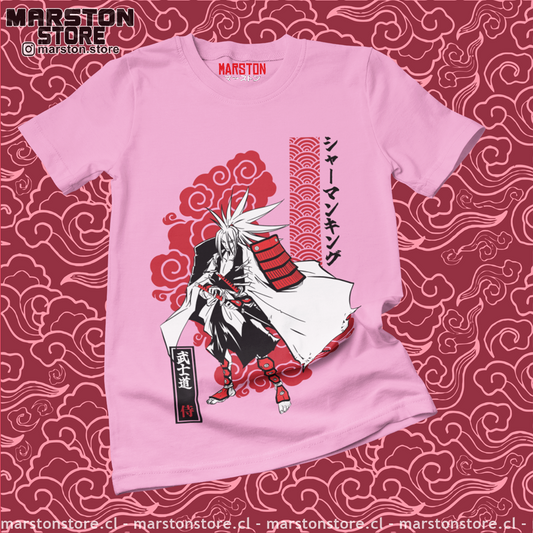 Polera de Shaman King con Amidamaru