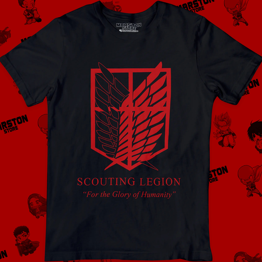 Polera negra Shingeki no Kyojin con diseño de las Alas de la Libertad