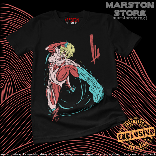 Polera negra Shingeki no Kyojin con diseño de Annie Leonhart