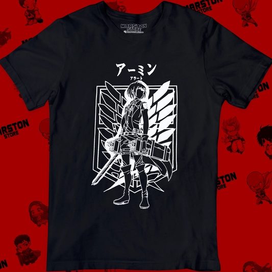 Polera negra Shingeki no Kyojin con diseño de Sasha Blouse