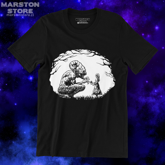 Polera negra Shingeki no Kyojin con Ymir Fritz y el Demonio de la Tierra