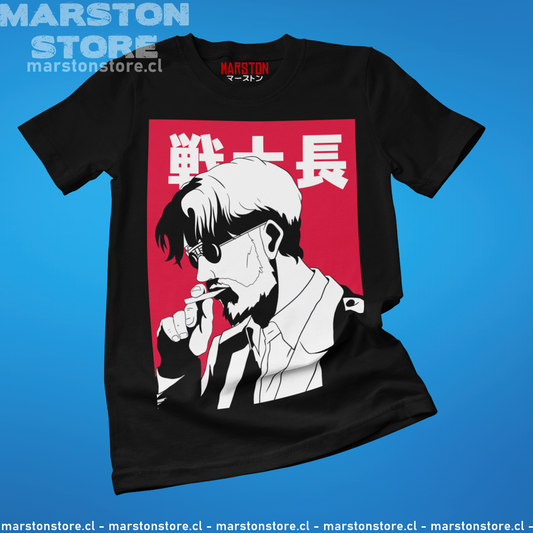Polera negra Shingeki no Kyojin con diseño de Zeke Jaeger