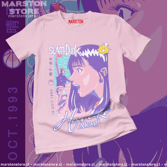 Polera de Slam Dunk con Haruko Akagi y Hanamichi Sakuragi