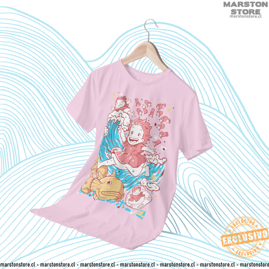 Polera de Studio Ghibli con diseño de Ponyo