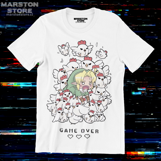 Polera blanca con diseño de The Legend of Zelda