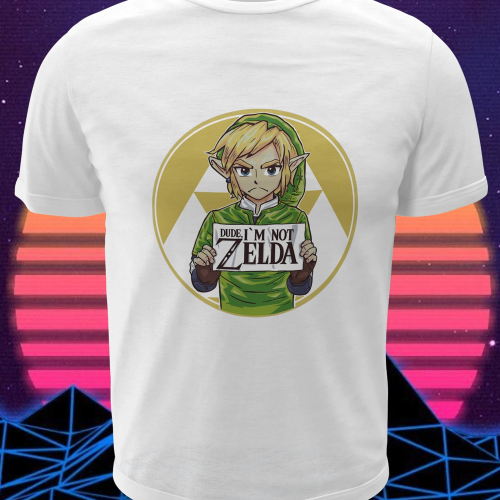 Polera blanca The Legend of Zelda con diseño de Link