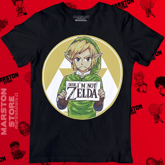 Polera negra con diseño de The Legend of Zelda
