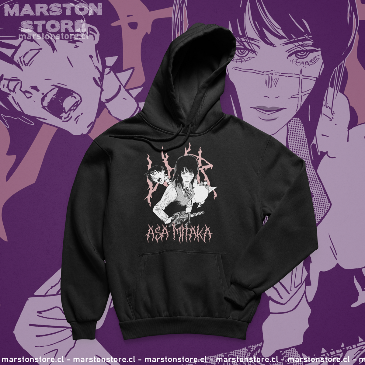 Polerón Chainsaw Man con diseño de Asa Mitaka