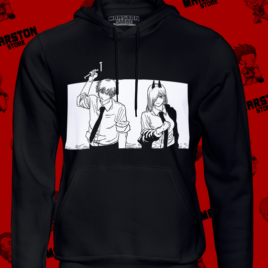 Polerón Chainsaw Man con Denji, Aki Hayakawa y Power