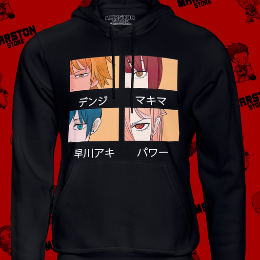 Polerón Chainsaw Man con Denji, Makima, Aki Hayakawa y Power