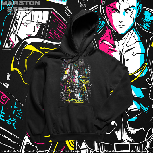 Polerón de Cyberpunk: Edgerunners con diseño de David Martinez