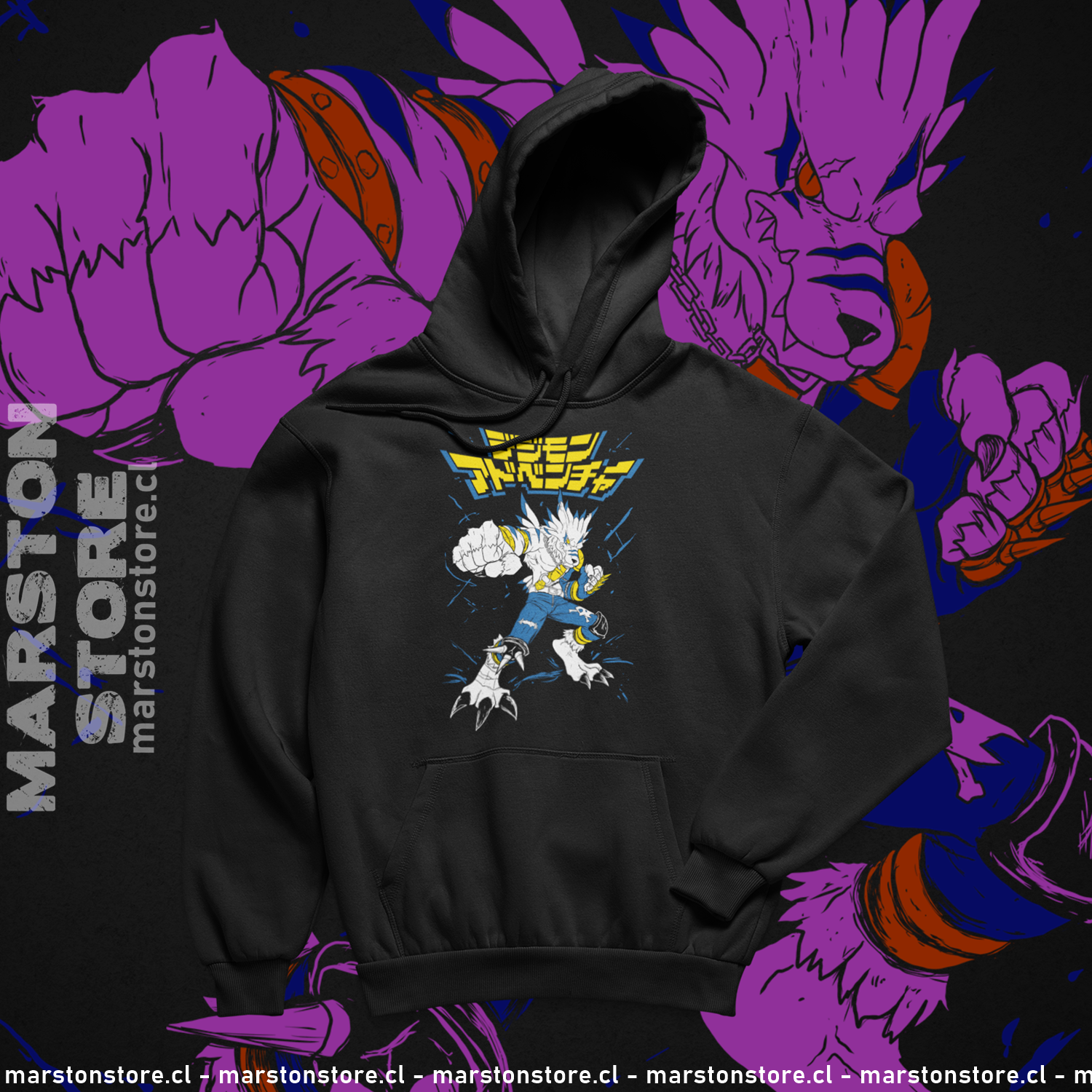 Polerón de Digimon con WereGarurumon