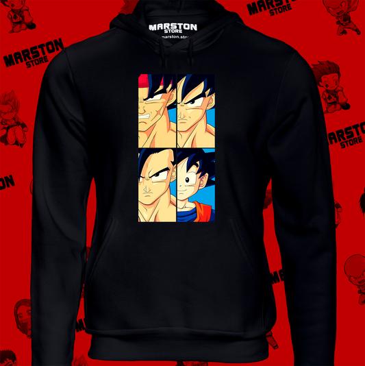 Polerón Dragon Ball con Bardock, Goku, Gohan y Goten