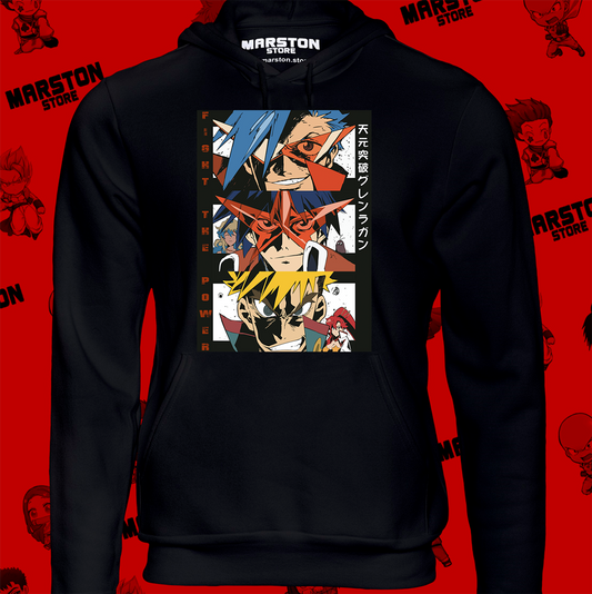 Polerón de Gurren Lagann con Kamina, Simon y Kittan Bachika