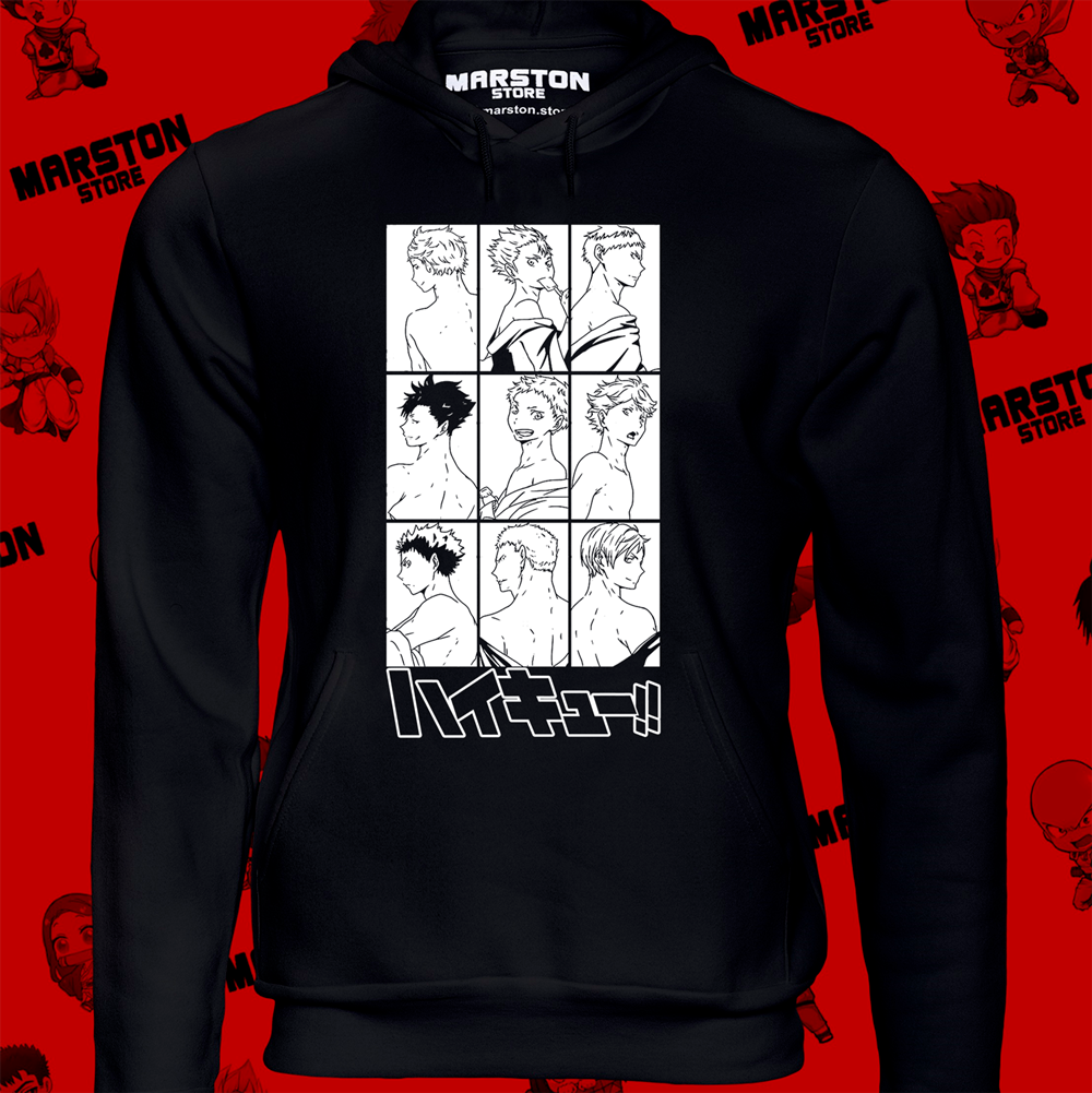 Polerón de Haikyuu!! con diseño anime