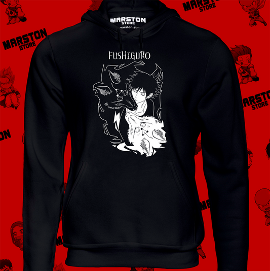 Polerón Jujutsu Kaisen con diseño de Megumi Fushiguro