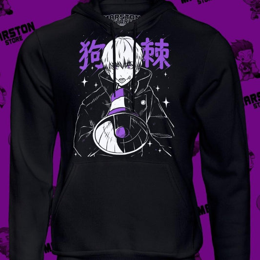 Polerón Jujutsu Kaisen con diseño de Toge Inumaki