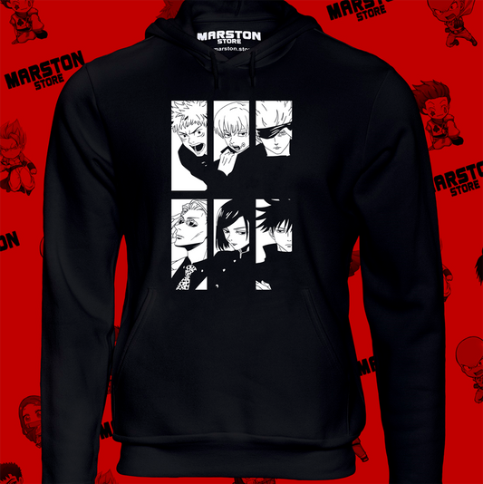 Polerón Jujutsu Kaisen con Yuji Itadori, Nobara Kugisaki y Megumi Fushiguro