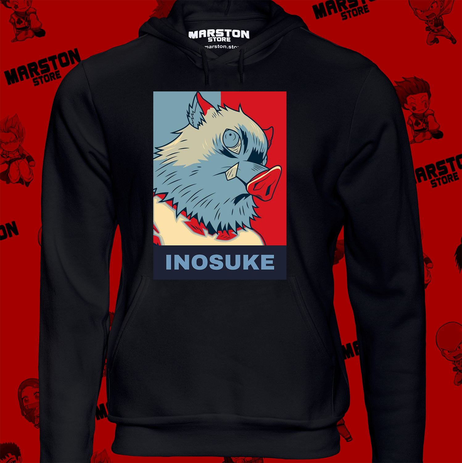 Polerón Kimetsu no Yaiba Demon Slayer con diseño de Inosuke Hashibira