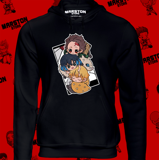 Polerón Kimetsu no Yaiba Demon Slayer con Tanjiro Kamado, Inosuke Hashibira y Zenitsu Agatsuma