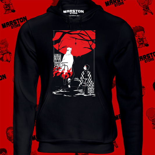 Polerón Kimetsu no Yaiba Demon Slayer con Tanjiro Kamado y Kyojuro Rengoku