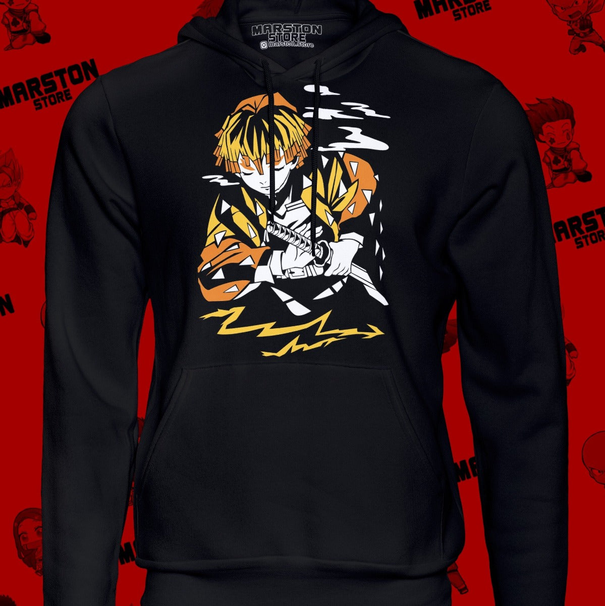 Polerón Kimetsu no Yaiba Demon Slayer con diseño de Zenitsu Agatsuma