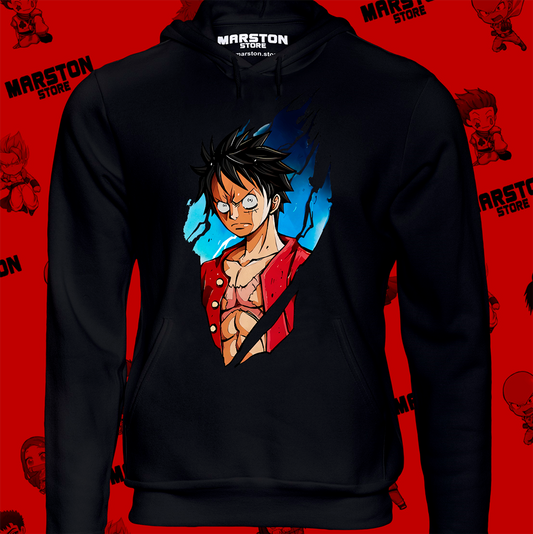 Polerón One Piece con diseño de Monkey D. Luffy