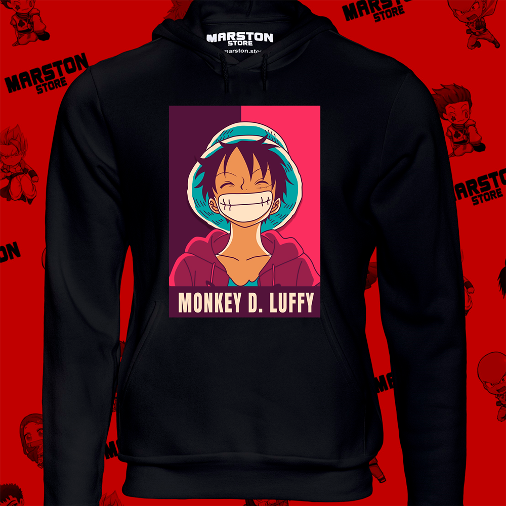 Polerón One Piece con diseño de Monkey D. Luffy