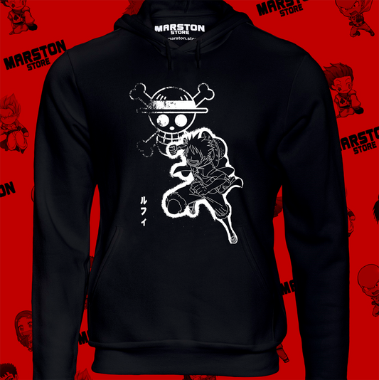 Polerón One Piece con diseño de Monkey D. Luffy