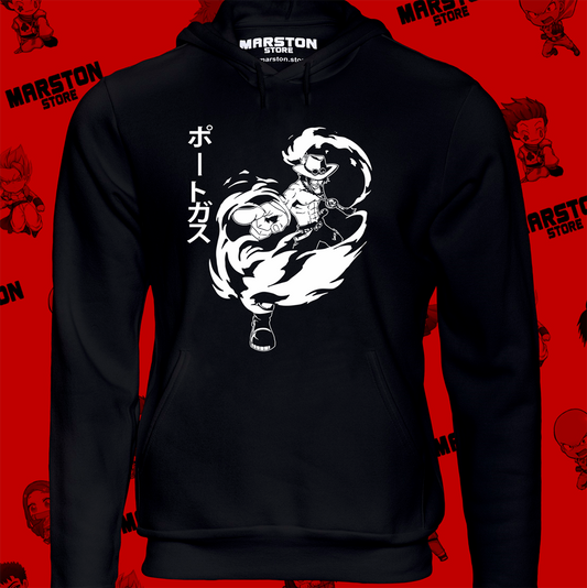 Polerón One Piece con diseño de Portgas D. Ace