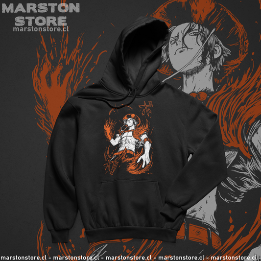 Polerón One Piece con diseño de Portgas D. Ace