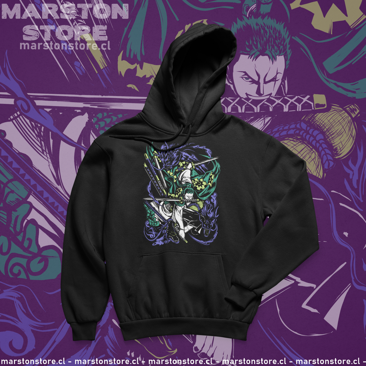 Polerón One Piece con diseño de Roronoa Zoro